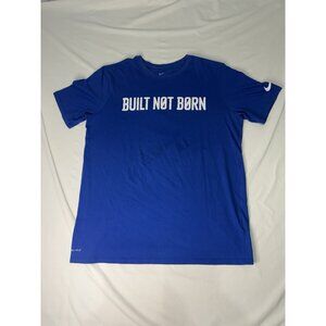 Nike BUILT NOT BORN Tee Shirt Men’s LARGE Blue Dri Fit